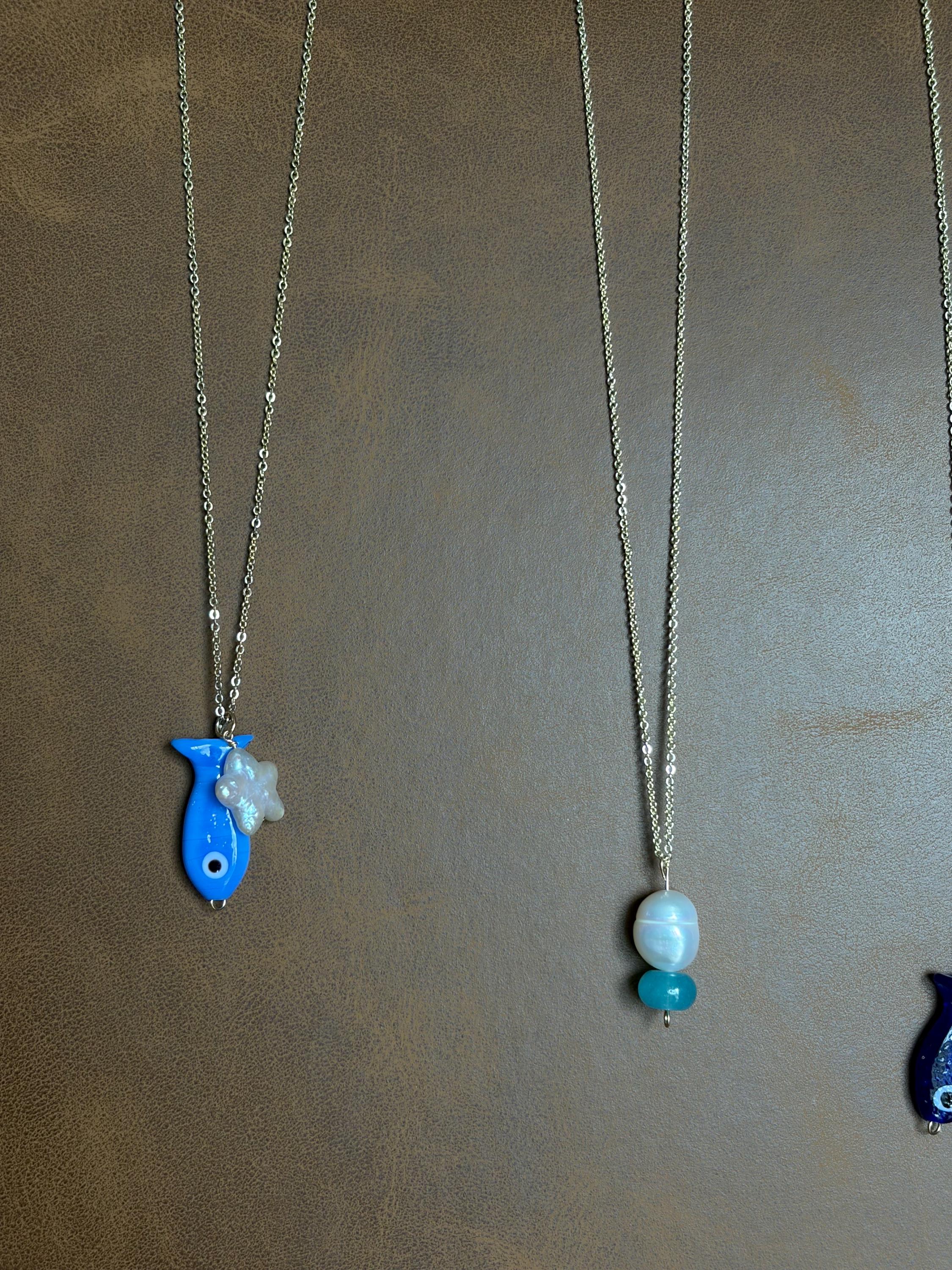 Pearly Fish Necklace