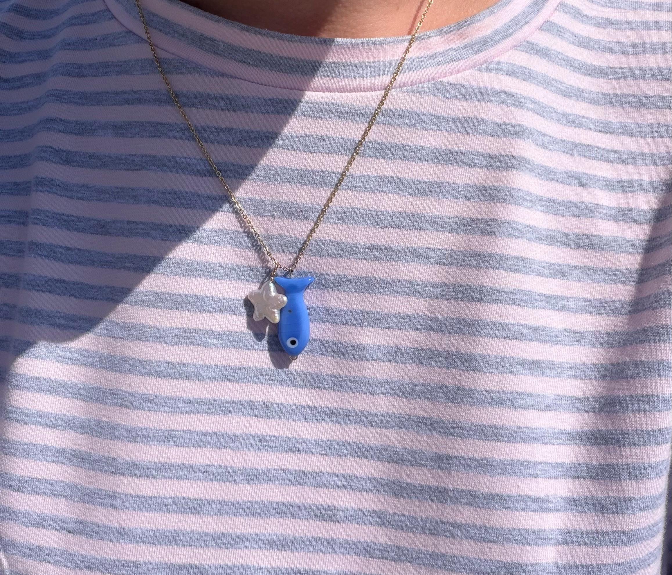 Pearly Fish Necklace